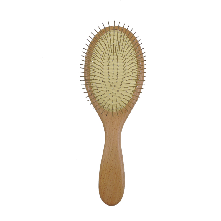 Manufacturer Beech Wood Hair Brush with Metal Bristles Ningbo Leju